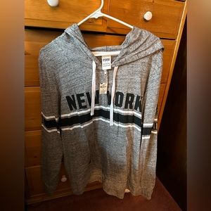 New York Victoria secret zip up hooded sweatshirt